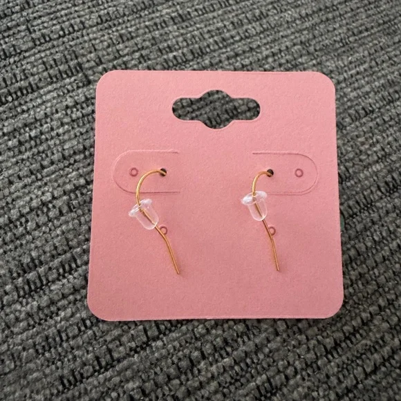 Seashell & Gold Tone Stainless Steel Earrings - Picture 2 of 2